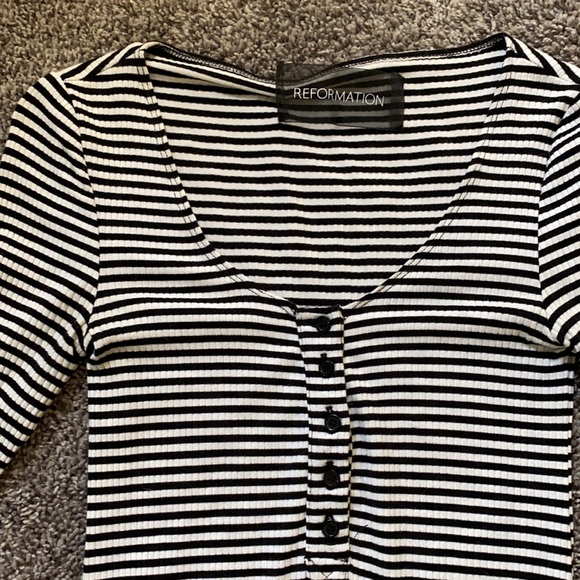 Reformation Ribbed Long Sleeve Mini - Picture 2 of 3